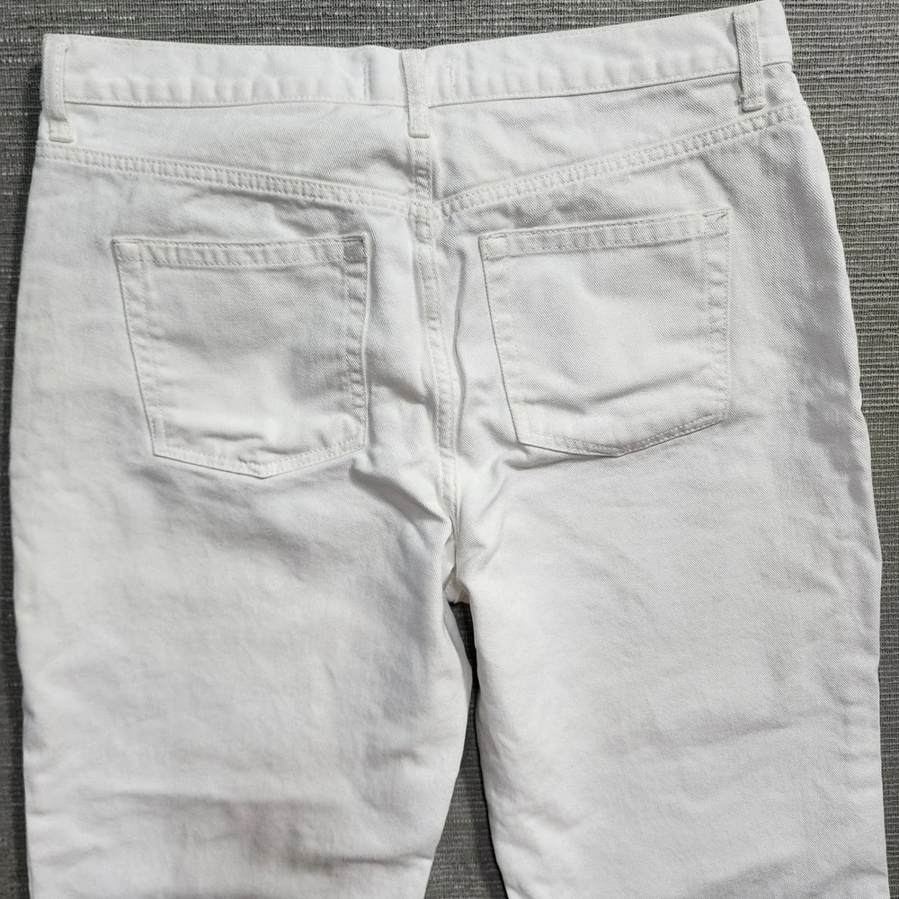 We The Free Free People White Distressed Raw Hem‎ Button Fly Jeans Size 31